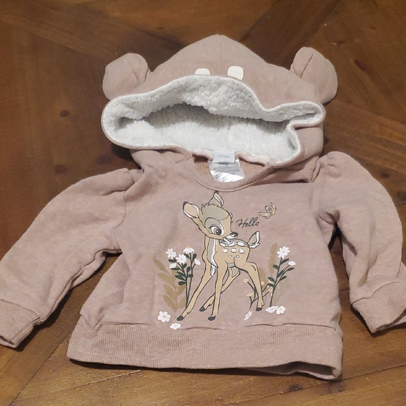 🐻 Disney Tan Hoodie with Bambi Design - Picture 1 of 6